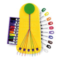 Choose Friendship Bracelet Making Kit – 20 Pre-Cut Threads, Portable Loom with Storage, Makes 8 Bracelets, Craft Gift for Kids Ages 8+, Dark Blue “Blueberry”