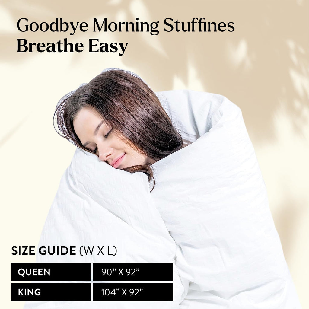 Miracle Made All-Season Duvet Insert Comforter – Silver-Treated Breathable Cotton Fabric, Pet Hair Resistant, Cool-to-The-Touch Bedding – Fits King/CaliKing Bed Cover, Stone