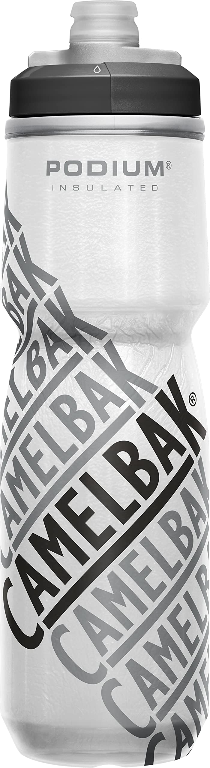 CamelBak Podium Chill Insulated Bike Squeeze Water Bottle, Cold Retention for Cycling, 24oz, Reflective Ghost