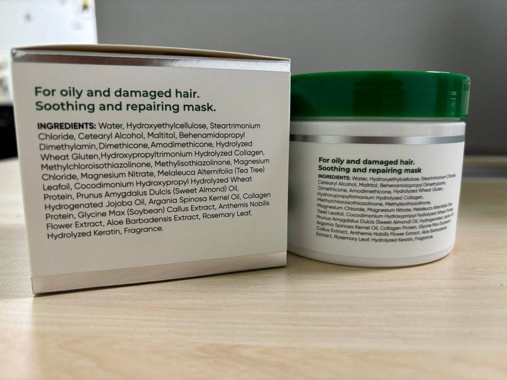 Apple Cider Vinegar Deep Conditioning Mask - Treatment for Dry Damaged Hair and Split End Repair - Sulfate Free Formula with Collagen, Keratin and Argan Oil - For Flaky Scalp and Dandruff Relief