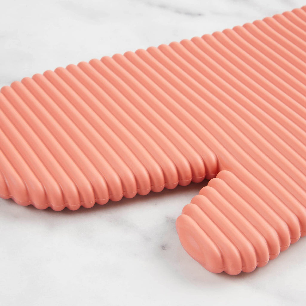 KITCHENAID Ribbed Soft Silicone Oven Mitt 2-Pack Set, 7.5"x13", Aqua Sky