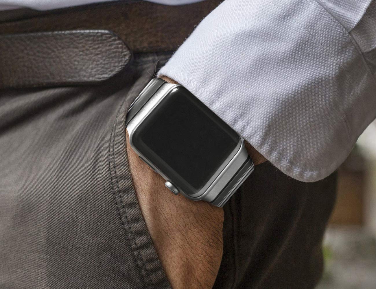 NewWays Titanium & Stainless Steel Link Bracelet for Apple Watch Band Ultra 3 2 1 Band 49mm Series11 10 46mm 42mm 45mm 44mm 41mm 40mm 38mm Series 3-11