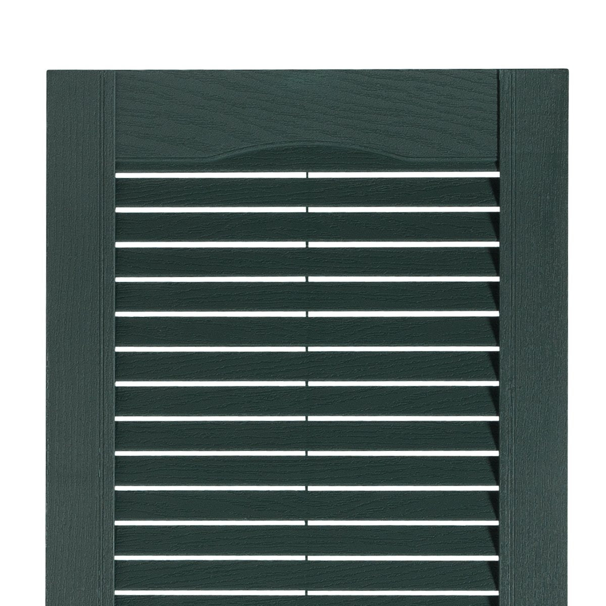 Exterior Solutions Standard Louver Exterior Vinyl Window Shutters, Black (Pair), 15 Inch x 35 Inch