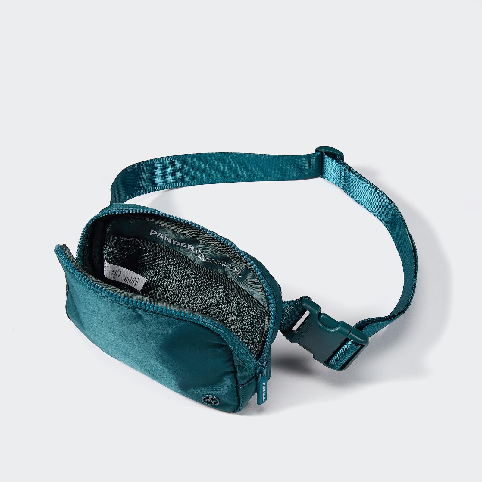 Pander Two Way Zipper Fanny Pack Nylon Everywhere Belt Bag for Women, Water Repellent Waist Packs, Crossbody Bags with Adjustable Strap (Black).