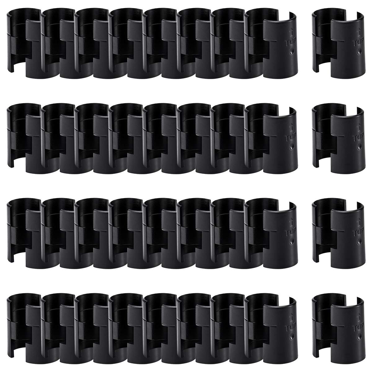 8 Wire Shelving Shelf Lock Clips for 1" Post - 4 Pairs of Shelving Sleeves Replacements for Wire Shelving System Plastic Accessories Parts
