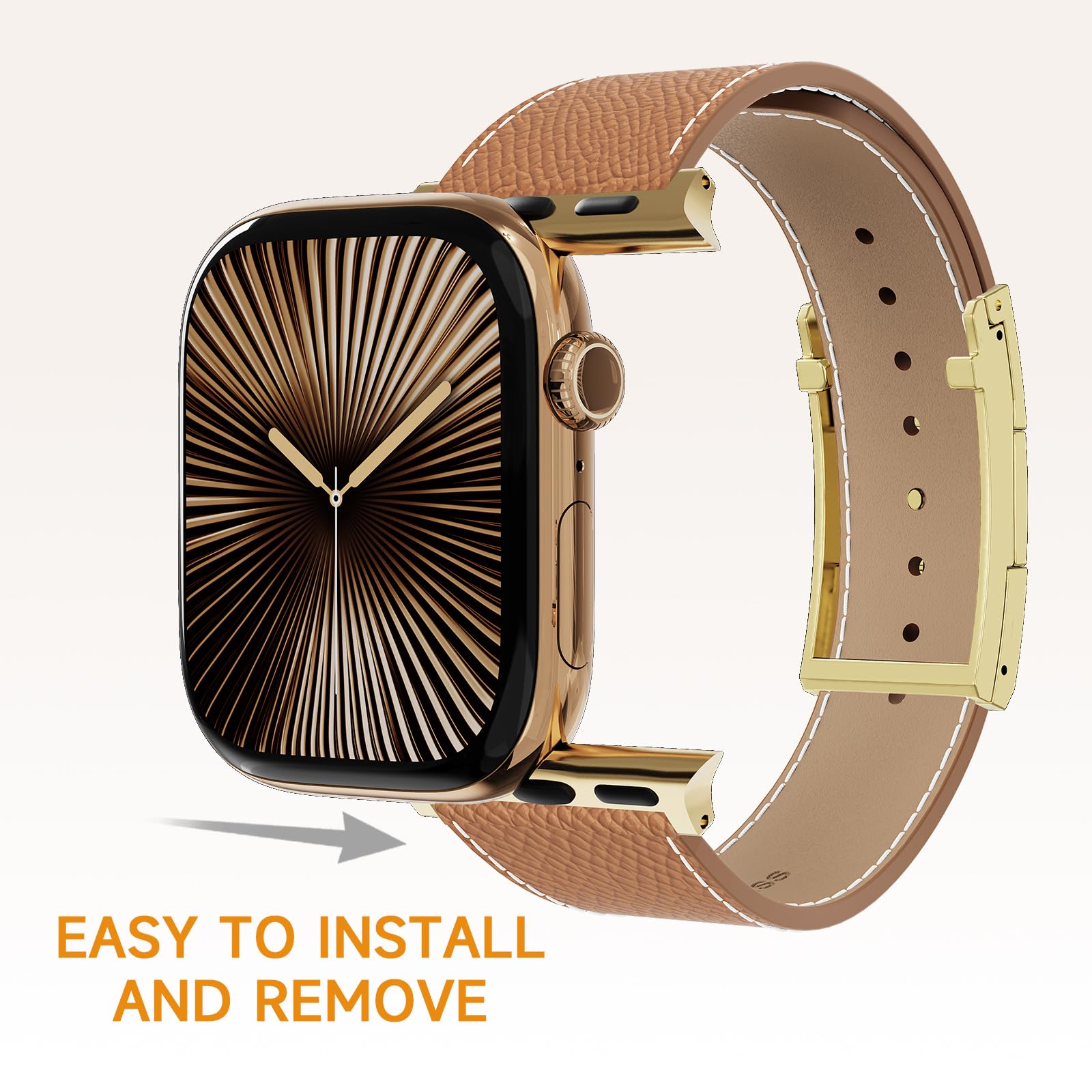 Designer Leather Band Compatible with Apple Watch 49mm46mm45mm44mm42mm41mm 40mm38mm for Women,Magnetic Buckle Replacement Strap for iWatch Ultra 3/2 /1 SE 3/2/1 Series 11/10/9/8/7/6/5/4/3/2/1