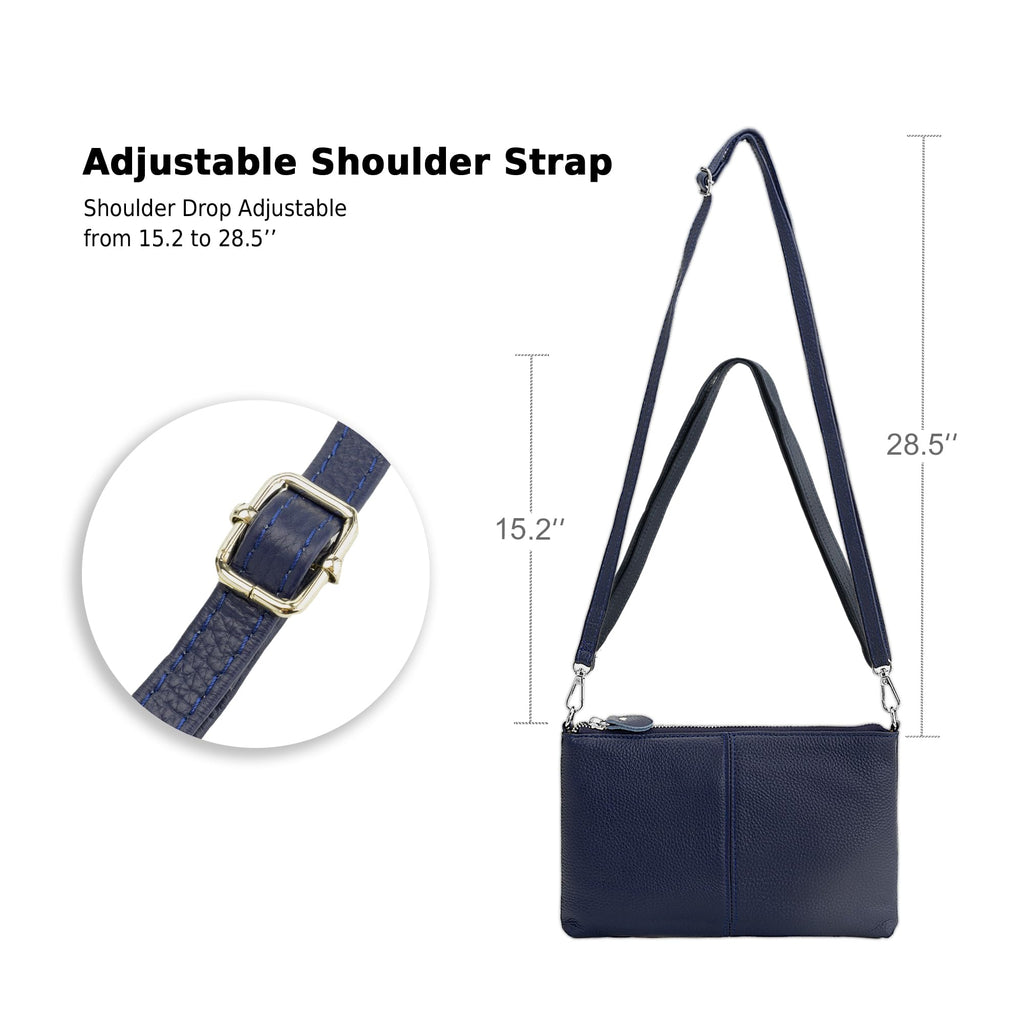 befen Genuine Leather Wristlet Clutch Wallet Purses Small Crossbody Bags for Women with RFID Blocking Card Slots