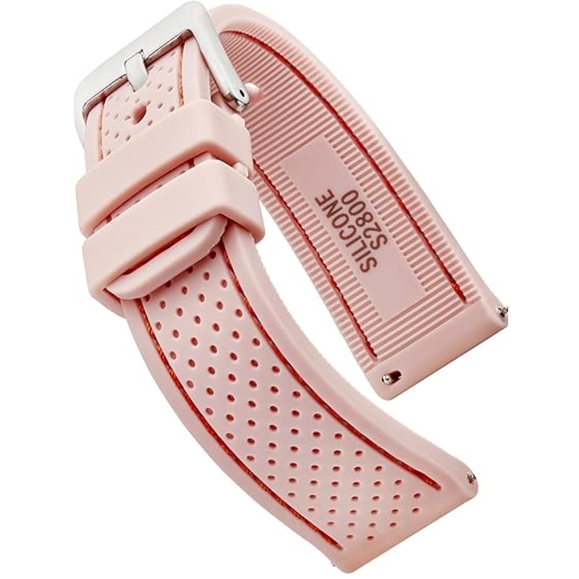 ALPINE Sporty Premium Soft Silicone Adjustable Watch Band - Replacement Rubber Watch Bands for Women & Men - Waterproof Quick Release Watch Straps - Compatible with Regular & Smart Watch Bands