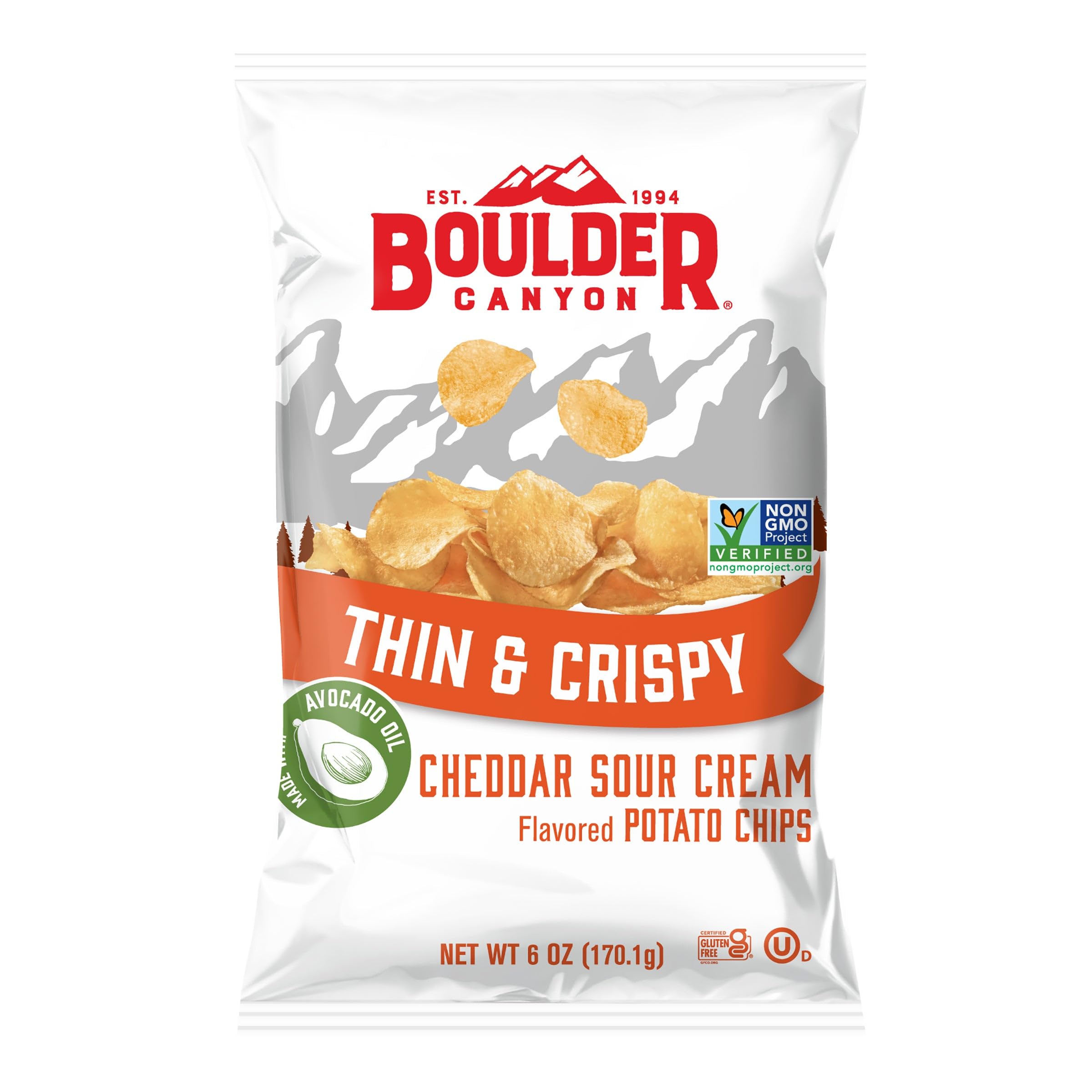 Boulder Canyon Boulder Batch Agave Sriracha Kettle Potato Chips, 5.25 oz - Pack of 12