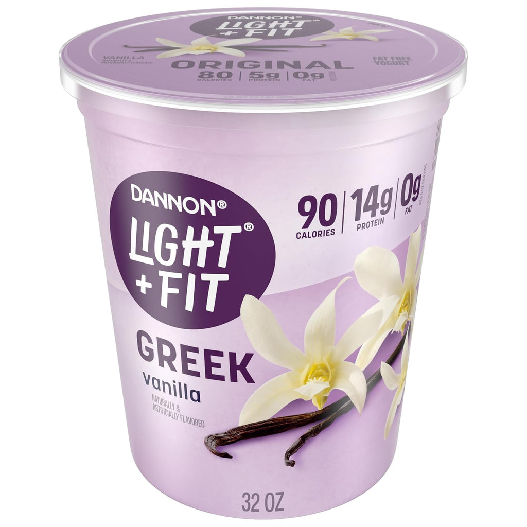 Light + Fit Vanilla Fat Free Greek Yogurt, 32 oz Tub