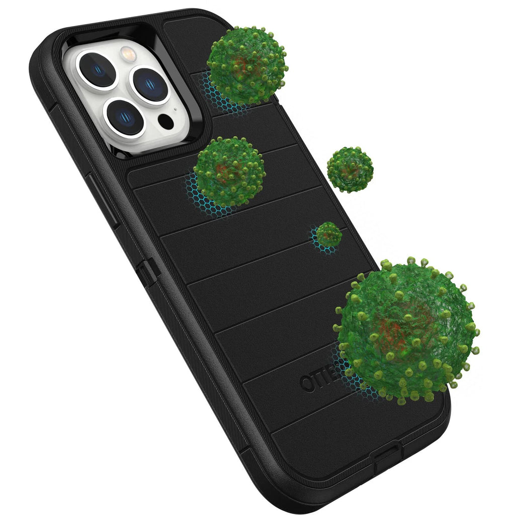 OtterBox Defender Series Screenless Edition Case for iPhone 13 Pro Max & iPhone 12 Pro Max (Only) - Case Only - Microbial Defense Protection - Non-Retail Packaging - Black