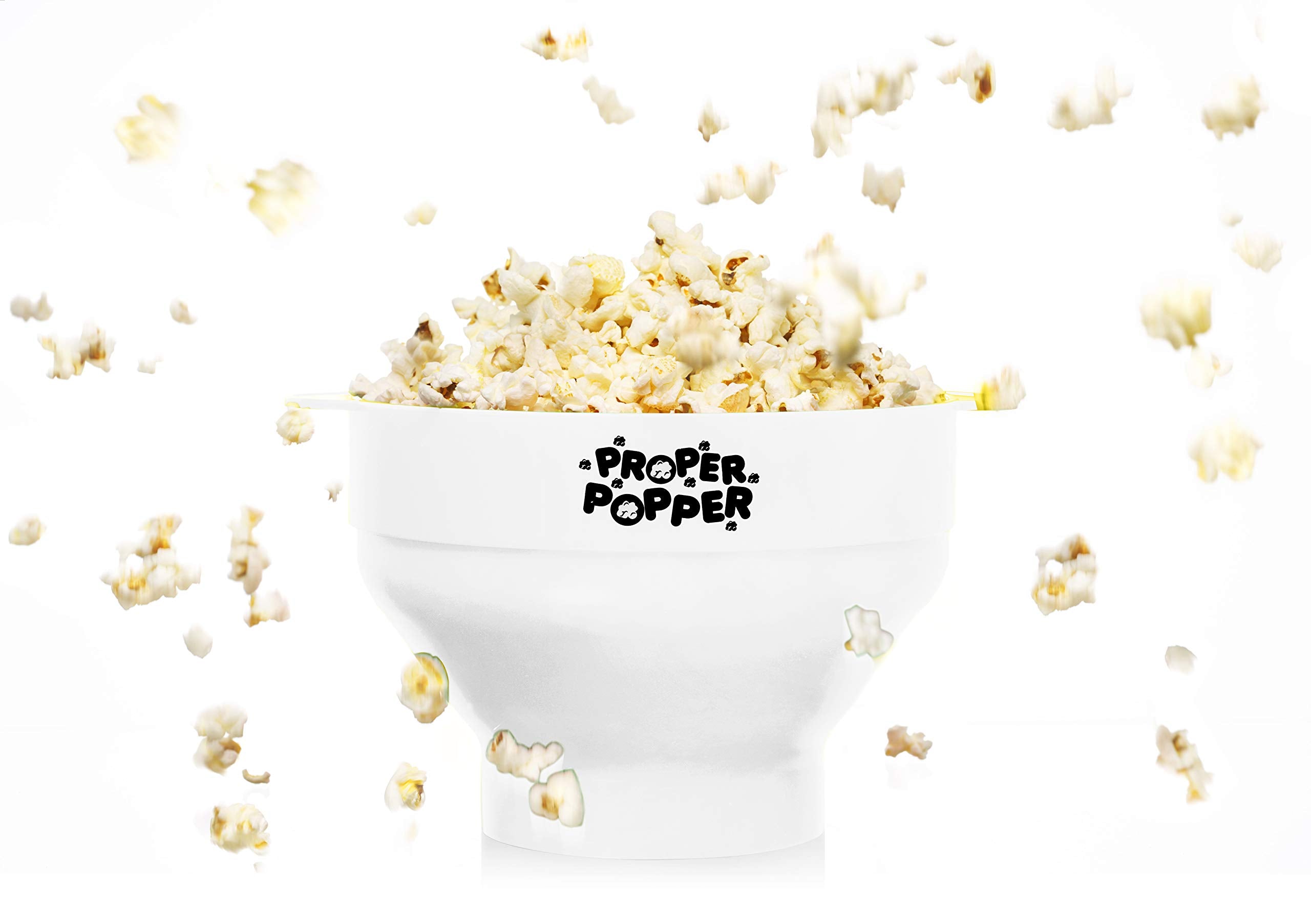 The Original Proper Popper Microwave Popcorn Popper, Silicone Popcorn Maker, Collapsible Bowl BPA Free & Dishwasher Safe - (Aqua)