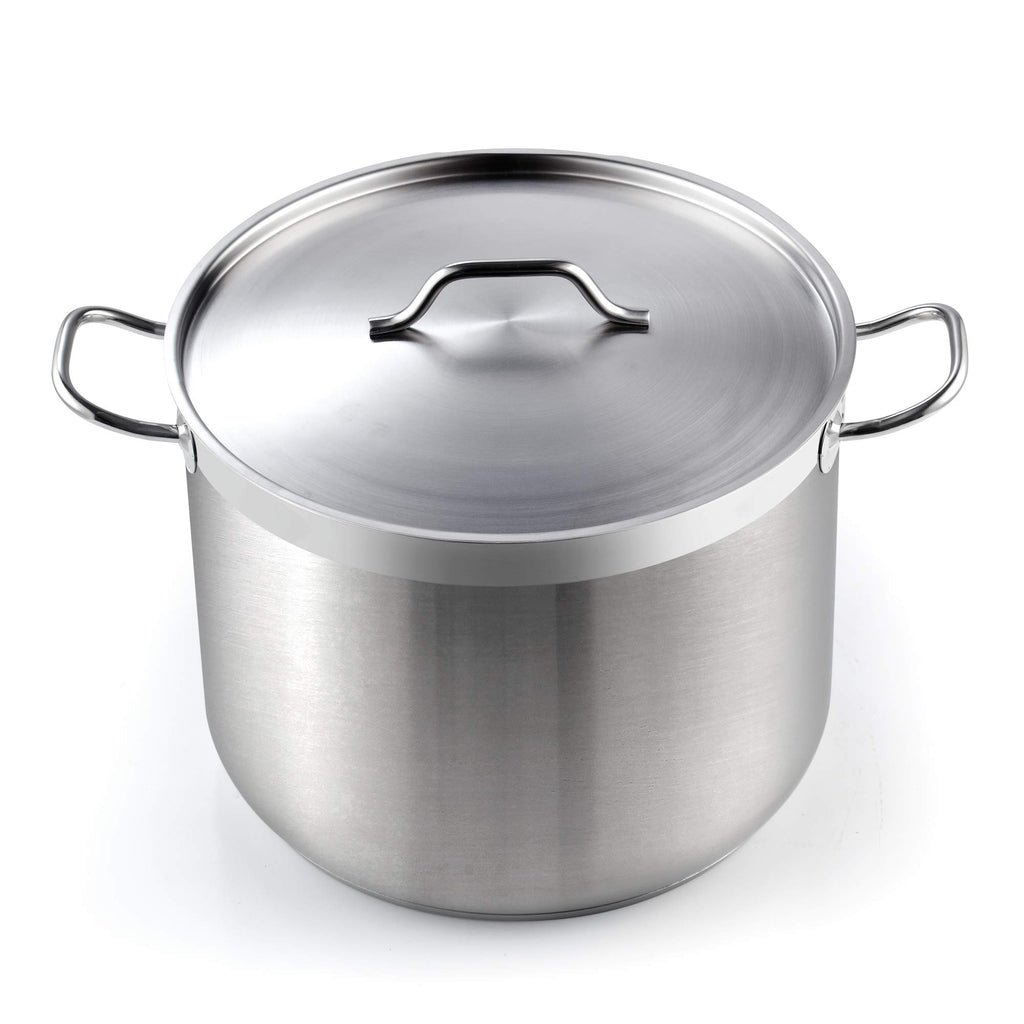 Cooks Standard Professional 6 Quart Stock Pot with Lid, Stainless Steel Dutch Oven Pot