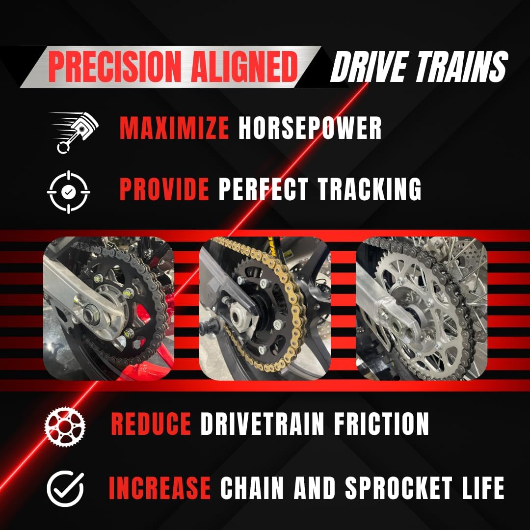 Chain & Sprocket Alignment Tool - Laser Application