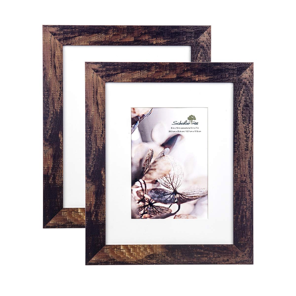 5x7 Picture Frame Gold, Display 5x7 without Mat or 4x6 with Mat, Wall Gallery Photo Frames