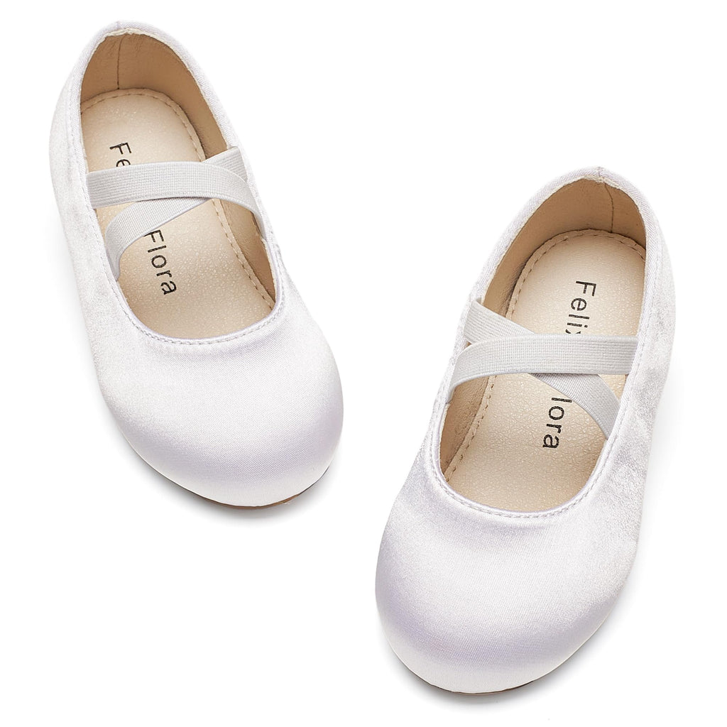 Felix & Flora Toddler Girl Dress Shoes - Flower Girl Ballet Mary Jane Flats Party School Wedding
