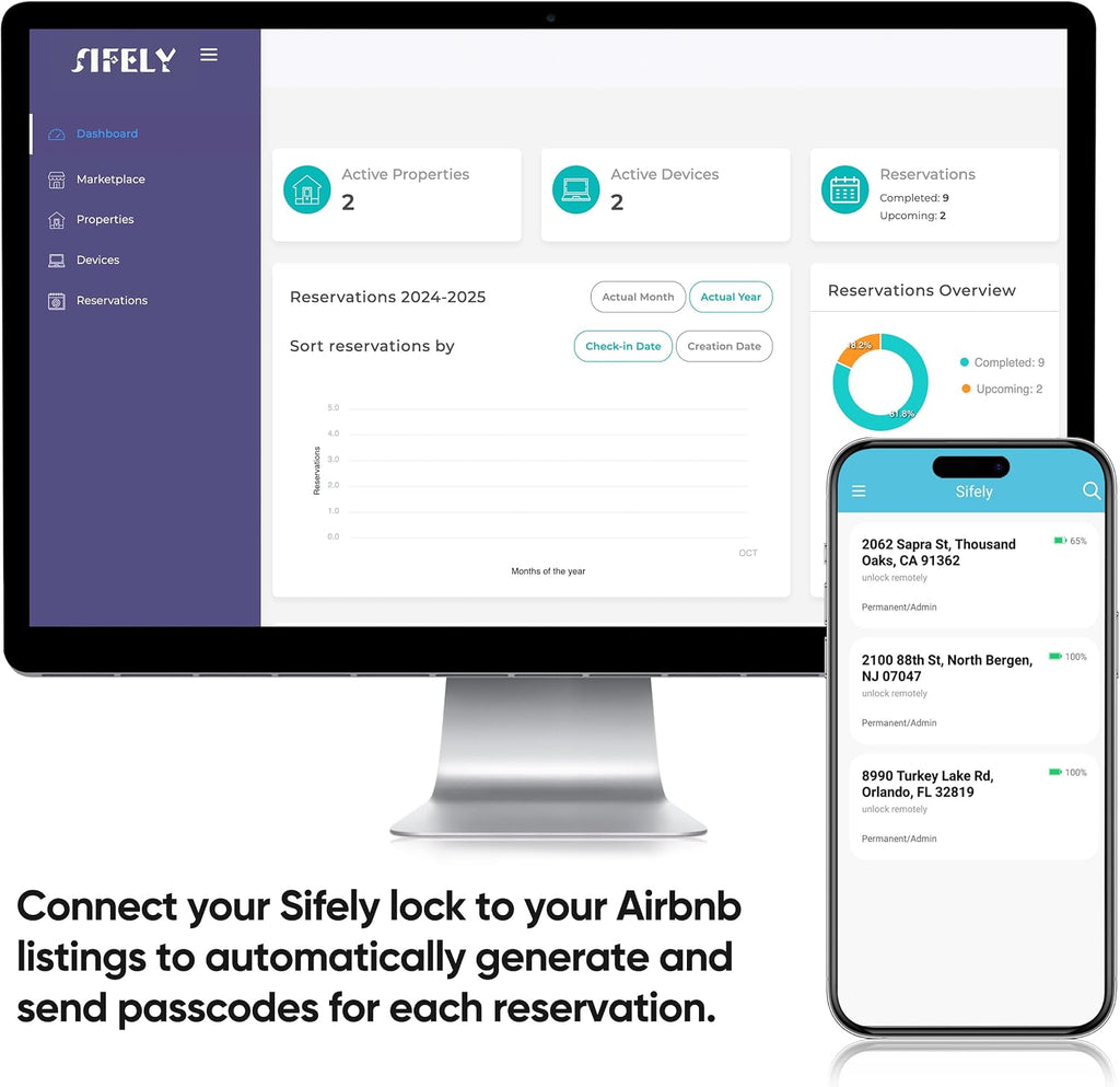 Fingerprint Smart Door Lock with Handle & Keypad – No More Lost Keys, Keyless Entry & Remote Access for Home, Kids, Airbnb & Rental Property, DIY Install, Alexa & Google Compatible