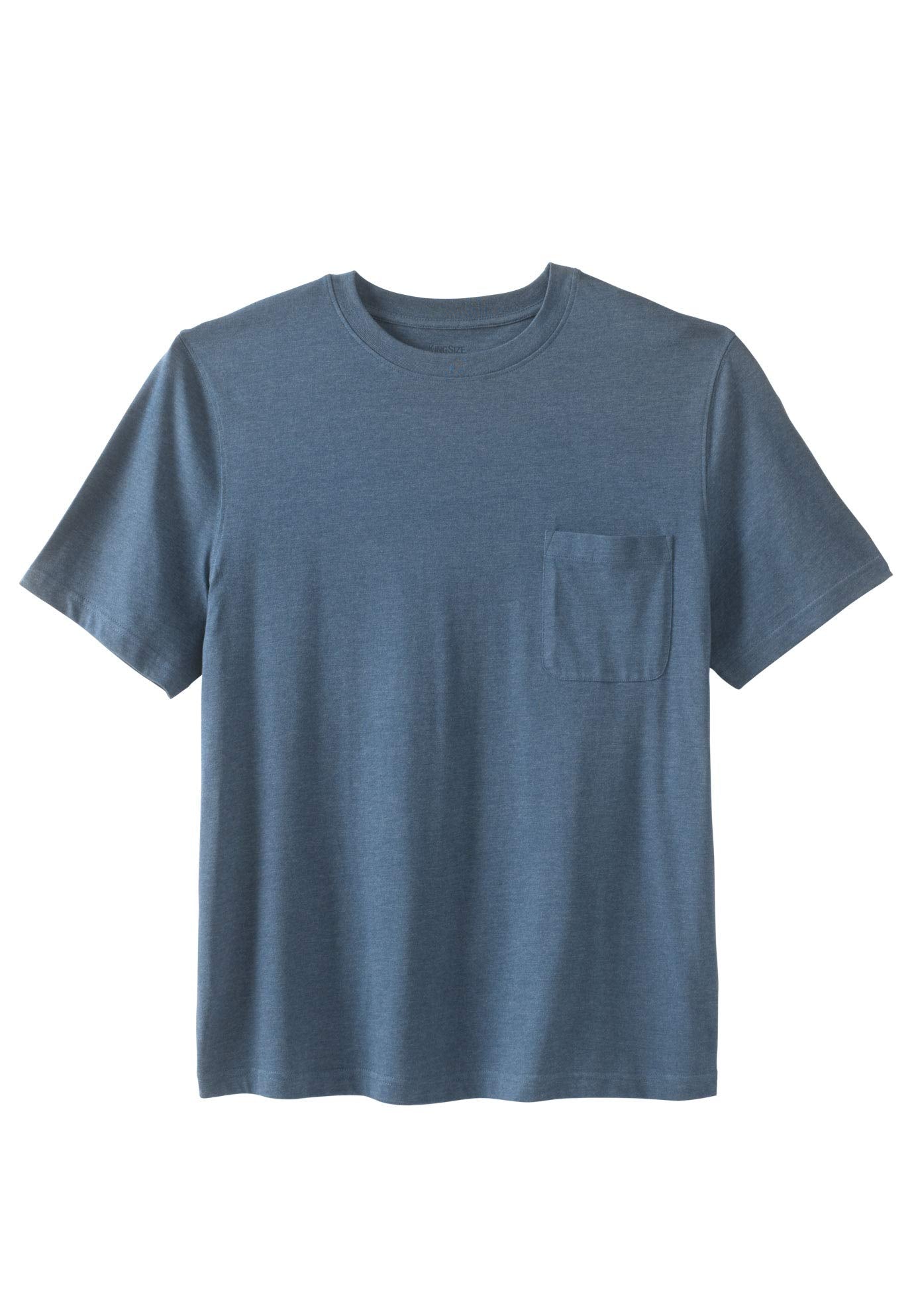 KingSize Men's Big & Tall Shrink-Less Lightweight Pocket Crewneck T-Shirt