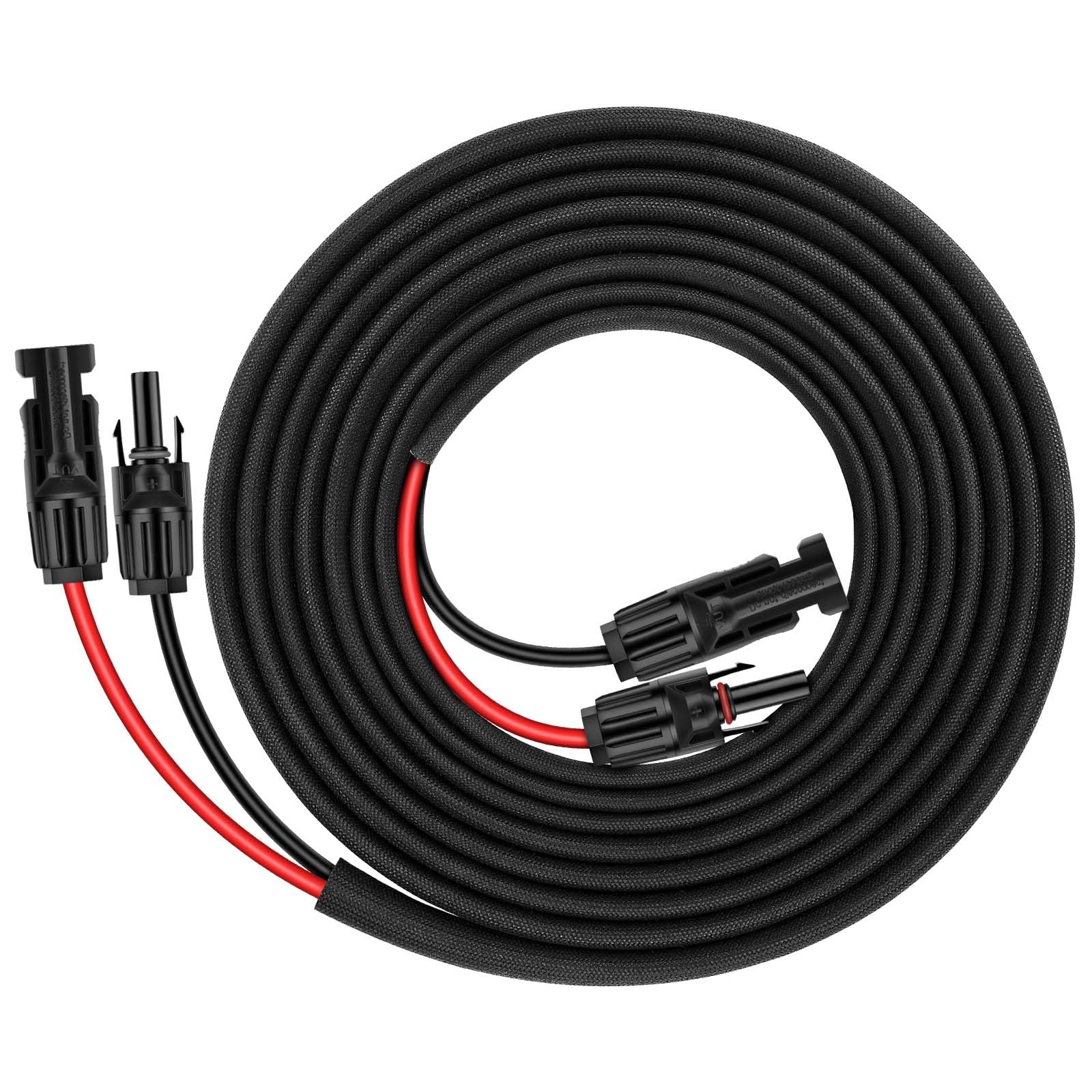 3FT 10AWG Solar Panel Extension Cable with Female and Male Connectors, Solar Cable for Solar Panels, Charge Controllers and Solar Generator (10AWG, 3FT)