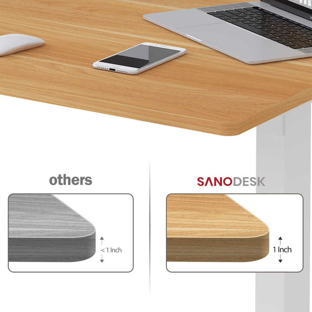 SANODESK Whole-Piece Particle Board Table Top for Standing Desk Home Office Desk DIY, 40x24x1 Inch Black Desk Top