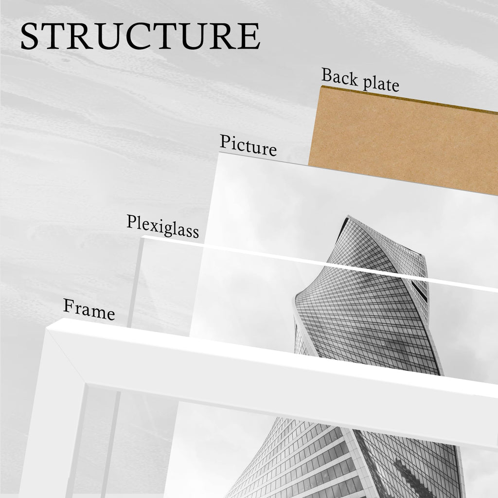 16x24 Black Frame 2 Pack, Engineered Wood for 24 x 16 in Poster | Horizontal or Vertical Wall Mounting, 24x16 Poster Frames for Gallery, Office, and Home Decor