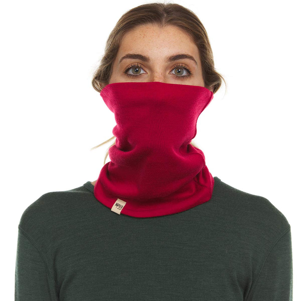 100% Merino Wool - Midweight Neck Gaiter - Skiing Neck Warmer - Winter Face Mask - Multipurpose Headwear
