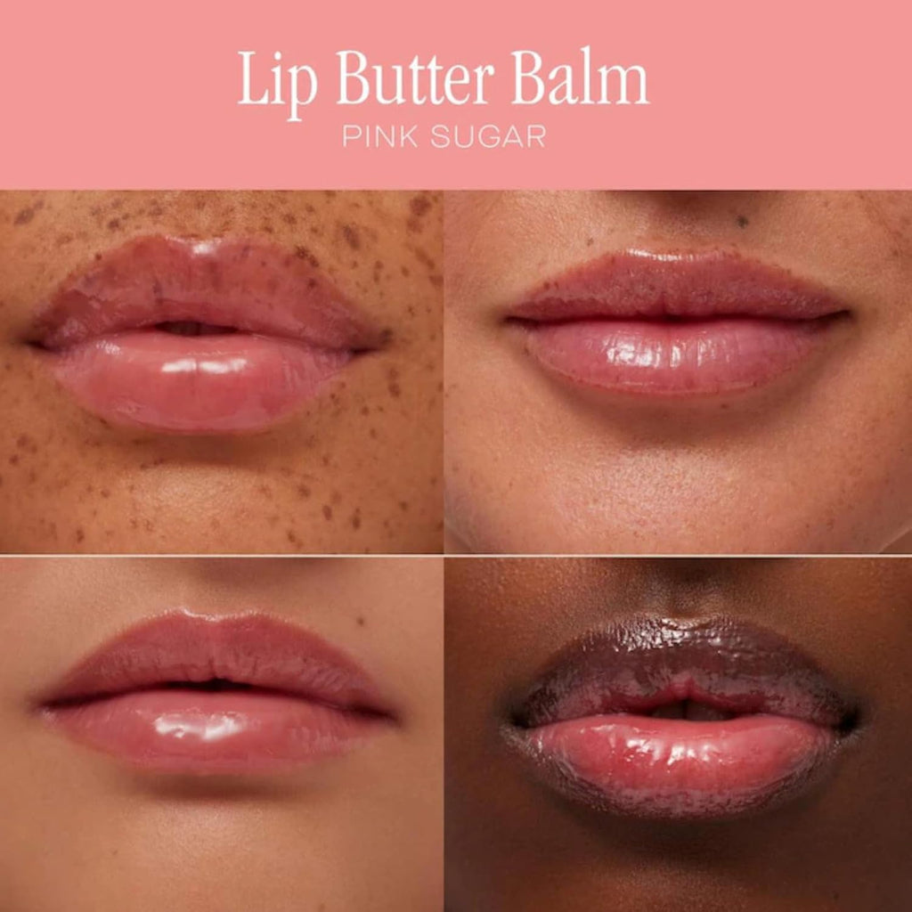 Summer Fridays Holiday Lip Butter Balm Set - Conditioning Vegan Lip Balm for Instant Moisture, Shine & Hydration - Includes Cherry, Sweet Mint & Pink Sugar (3 Count)