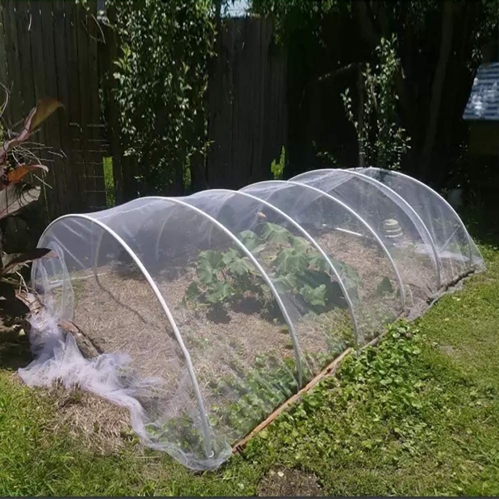 Agfabric Garden Netting 3.9x9.5' Insect Pest Barrier Netting for Garden Protection,Plant Cover Row Cover Mesh Netting for Vegetables Fruit Trees and Plants,White