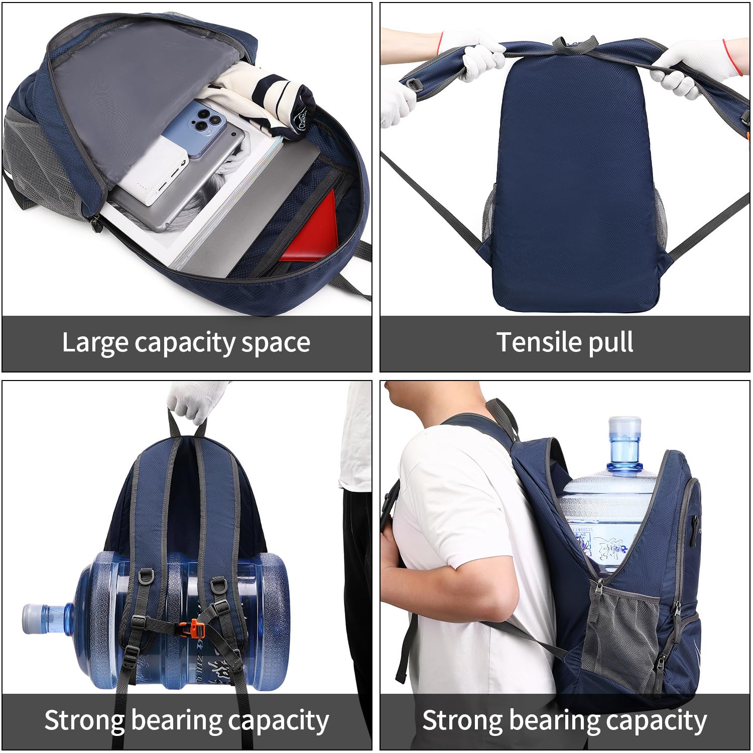 FENGDONG 35L Lightweight Foldable Waterproof Packable Travel Small Hiking Backpack Daypack for men women
