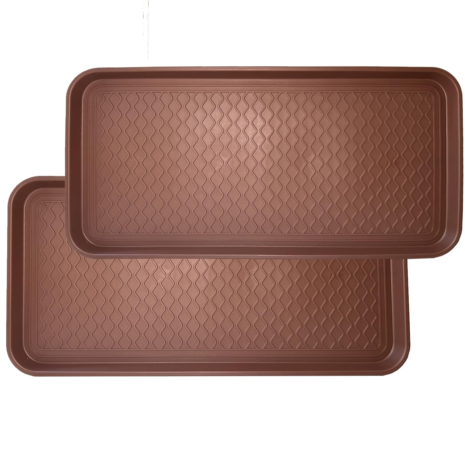 2 Pack Large Multifunctional Tray Mat Washable Indoor or Outdoor Tray Mat for Shoes Boots Plants Pots Paint Tins Pet Bowls Car Storage, 30 x 15 x 1.2 Inches