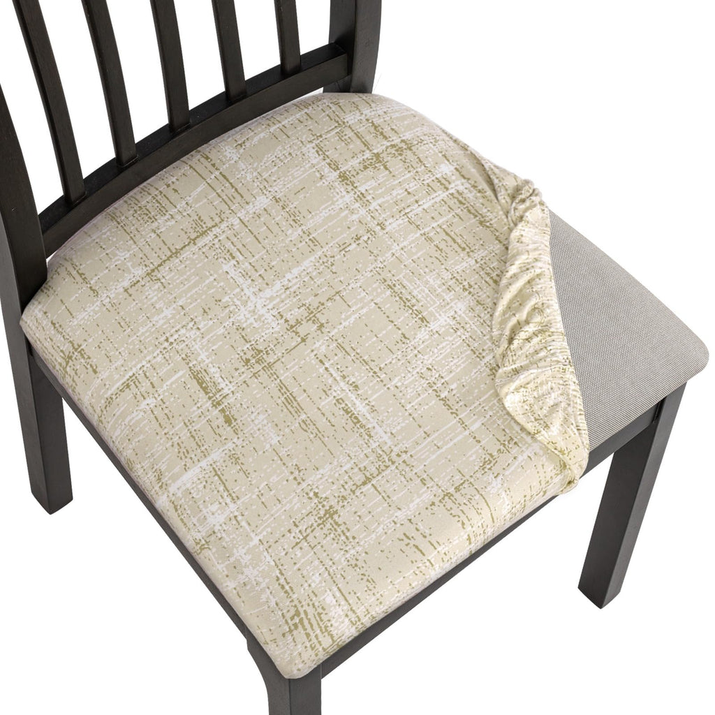 SearchI Seat Covers for Dining Room Chairs Stretch Printed Chair Seat Covers Set of 2, Removable Washable Upholstered Chair Seat Protector Cushion Slipcovers for Kitchen, Office(Ball Flower)