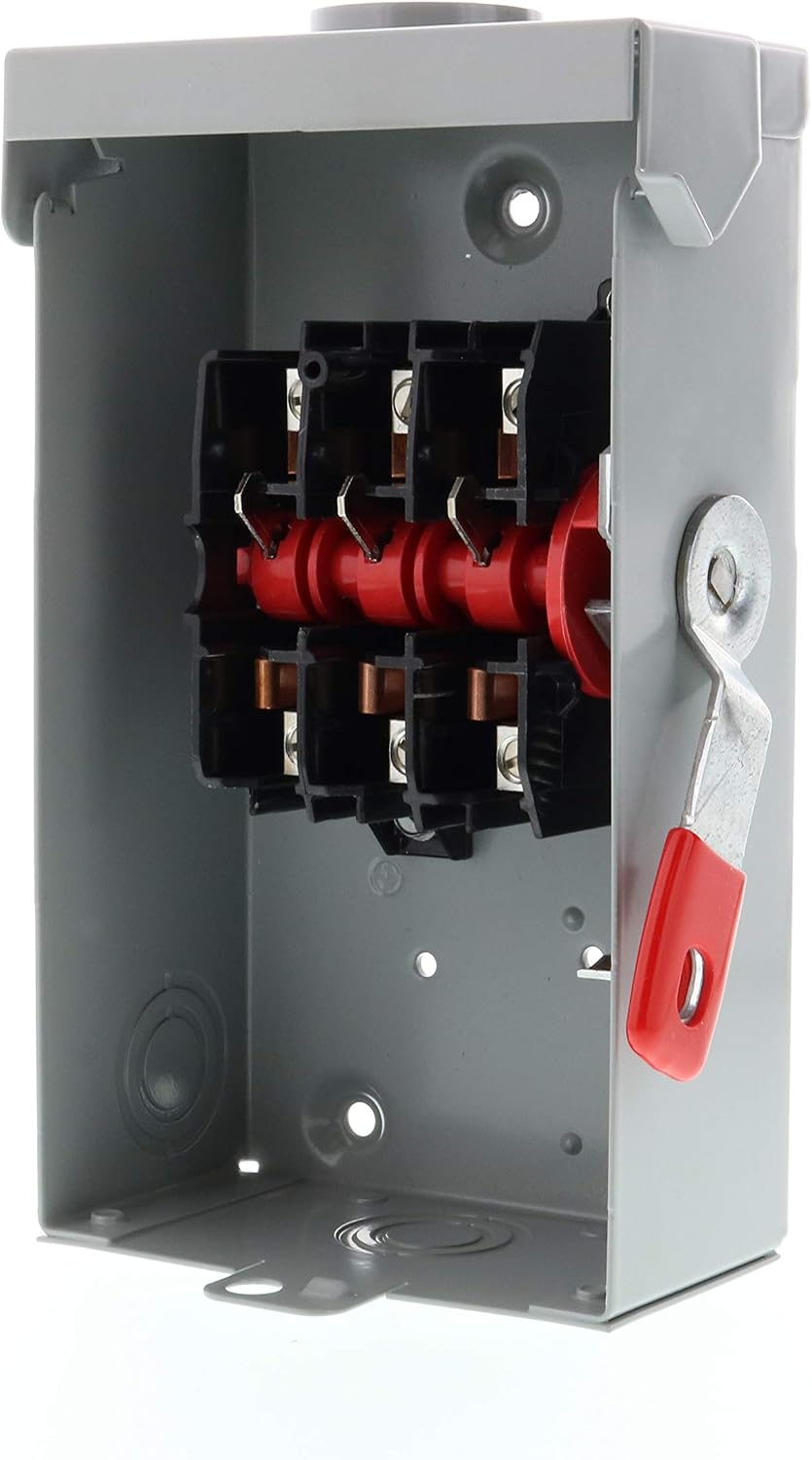 Siemens GNF322RA 60-Amp, 3-Pole, 240V General Duty Compact Series Safety Switch, Non-Fusible, Outdoor