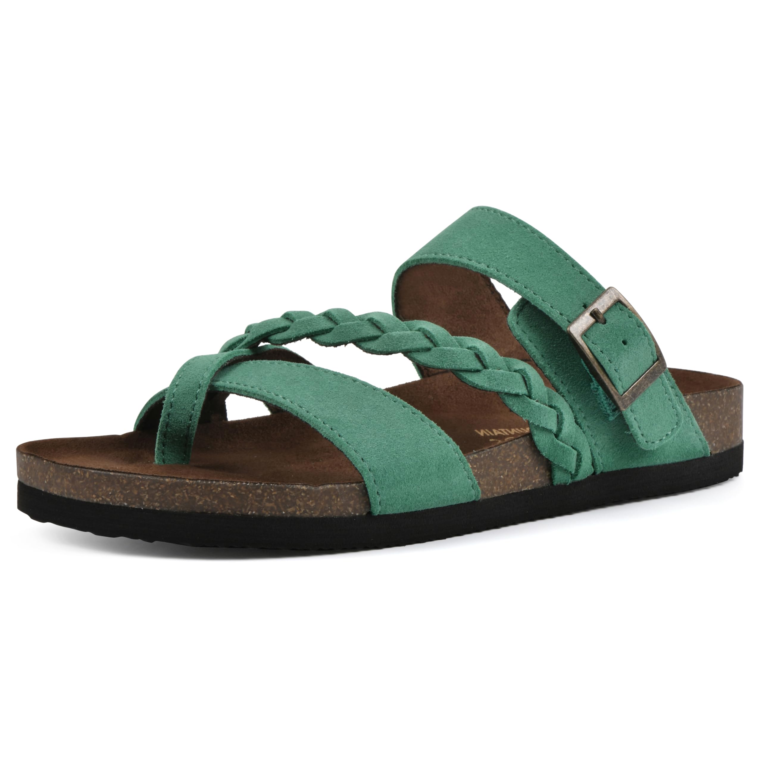 White Mountain Women's Hazy Braided Footbed Sandal
