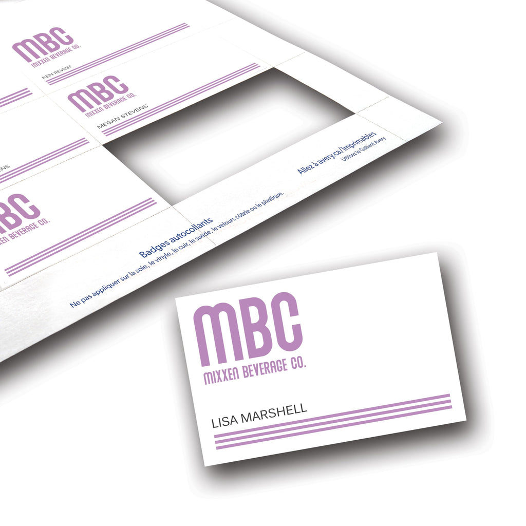 Avery Customizable Name Badge Inserts, 2.25" x 3.5", White, 400 Printable Name Tag Inserts (5390), Pack of 5