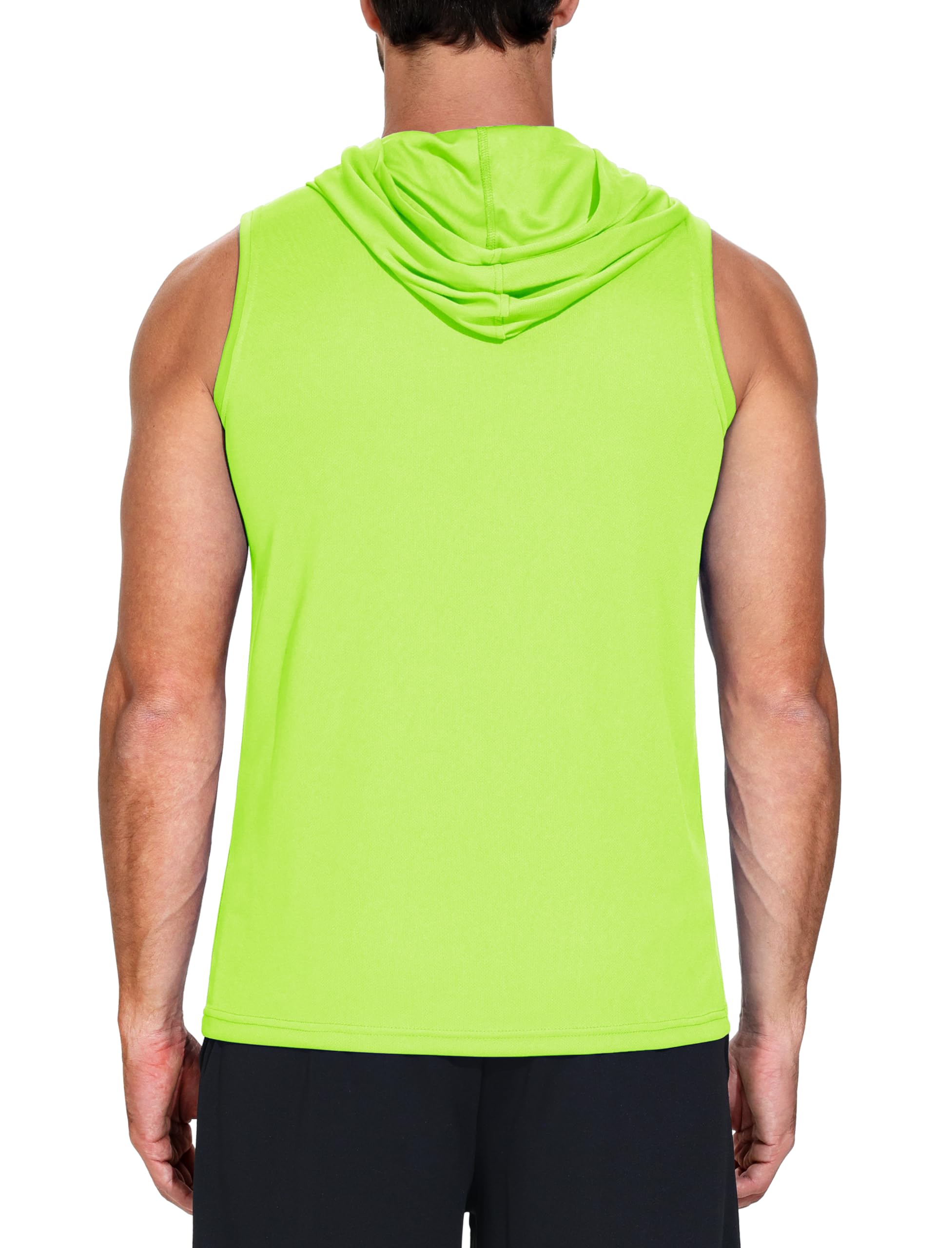 3 Pack Men's Dry Fit Moisture Wicking Tech Quick Dry Sleeveless Shirts Mesh Hoodie Active Athletic Tank Tops
