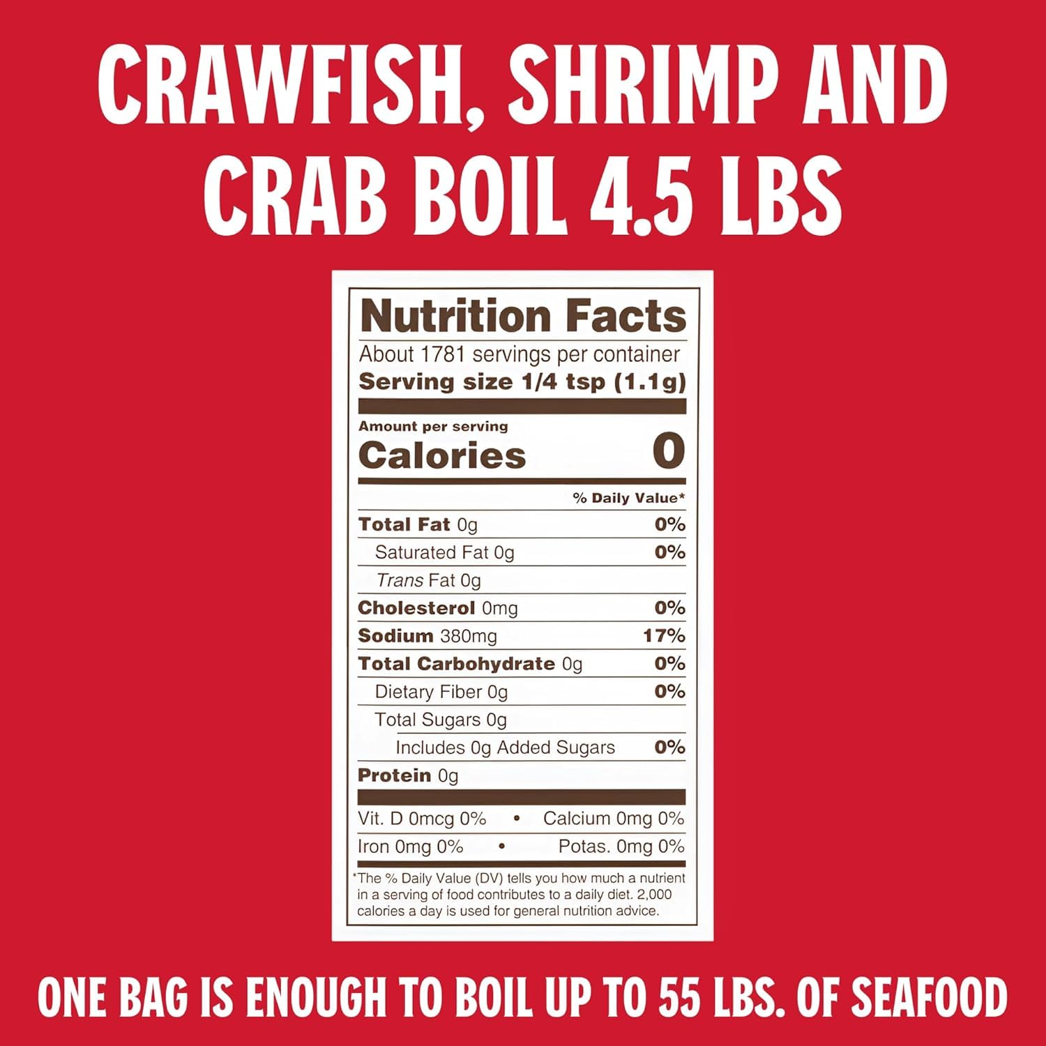 Louisiana Fish Fry Products Crawfish, Shrimp & Crab Boil Seasoning - Spicy & Delicious Seafood Powder Complete Seasoning - Low Salt Cajun Seasoning (4.5 Pound (Pack of 2))