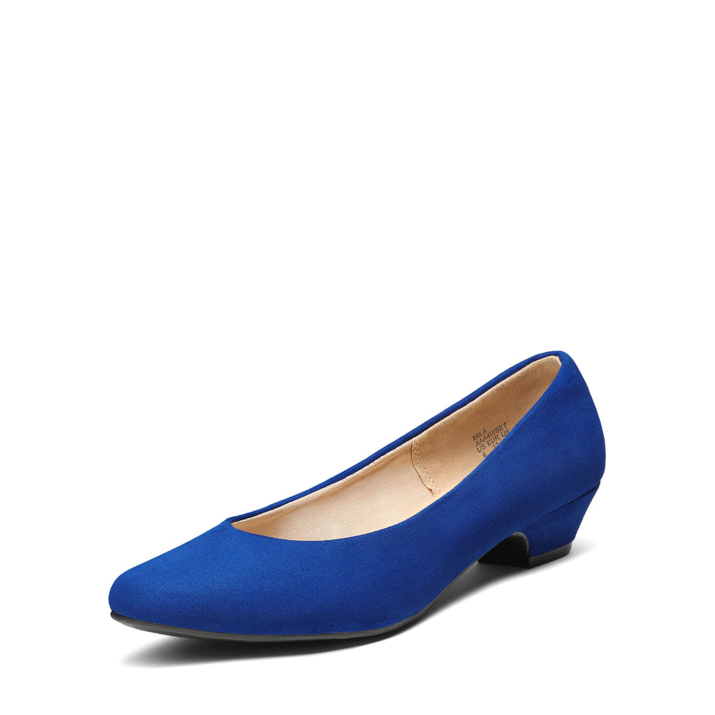 DREAM PAIRS Women's Mila Low Chunky Heel Pump Shoes