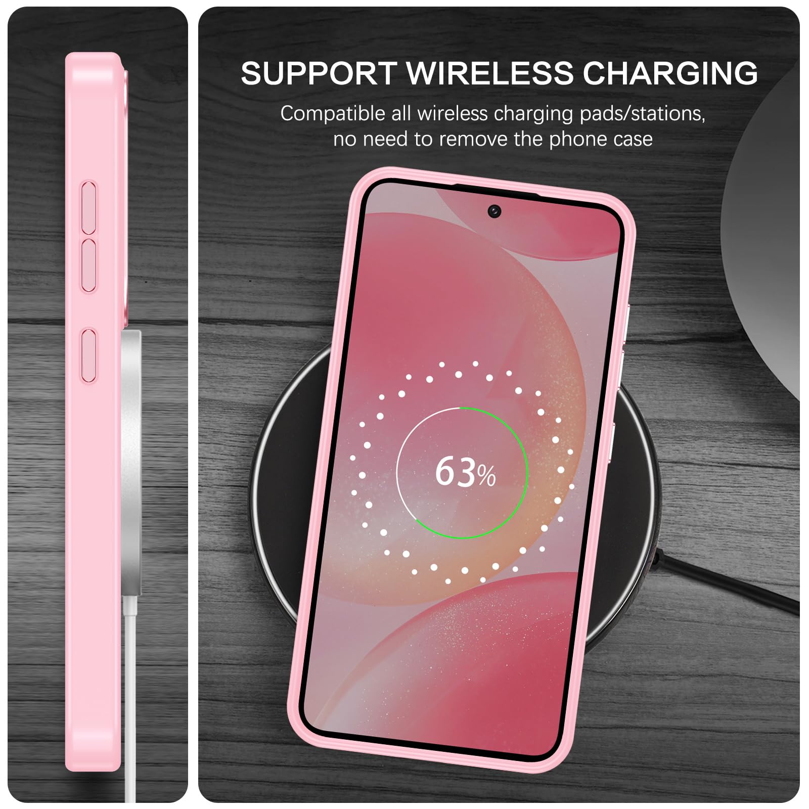 BENTOBEN Magnetic for Samsung Galaxy S24 Plus Case [Compatible with Magsafe] Translucent Matte Slim Thin Shockproof Anti-Yellow Women Men Protective Phone Cases Cover for Samsung S24 Plus 6.7", Black
