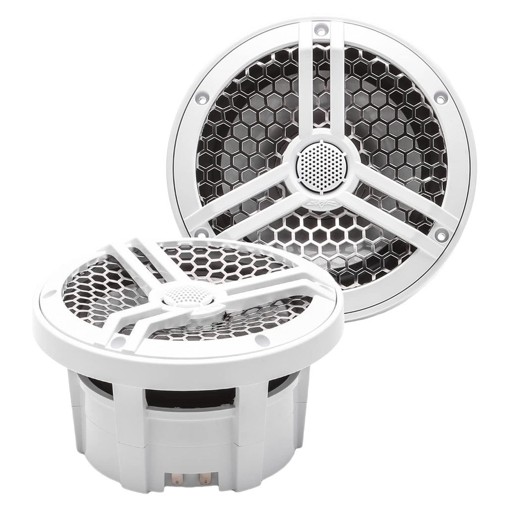 Skar Audio SK65MB-TWR 6.5" 2-Way Marine Full Range 320 Watt Coaxial Tower Speakers, Pair (Black)
