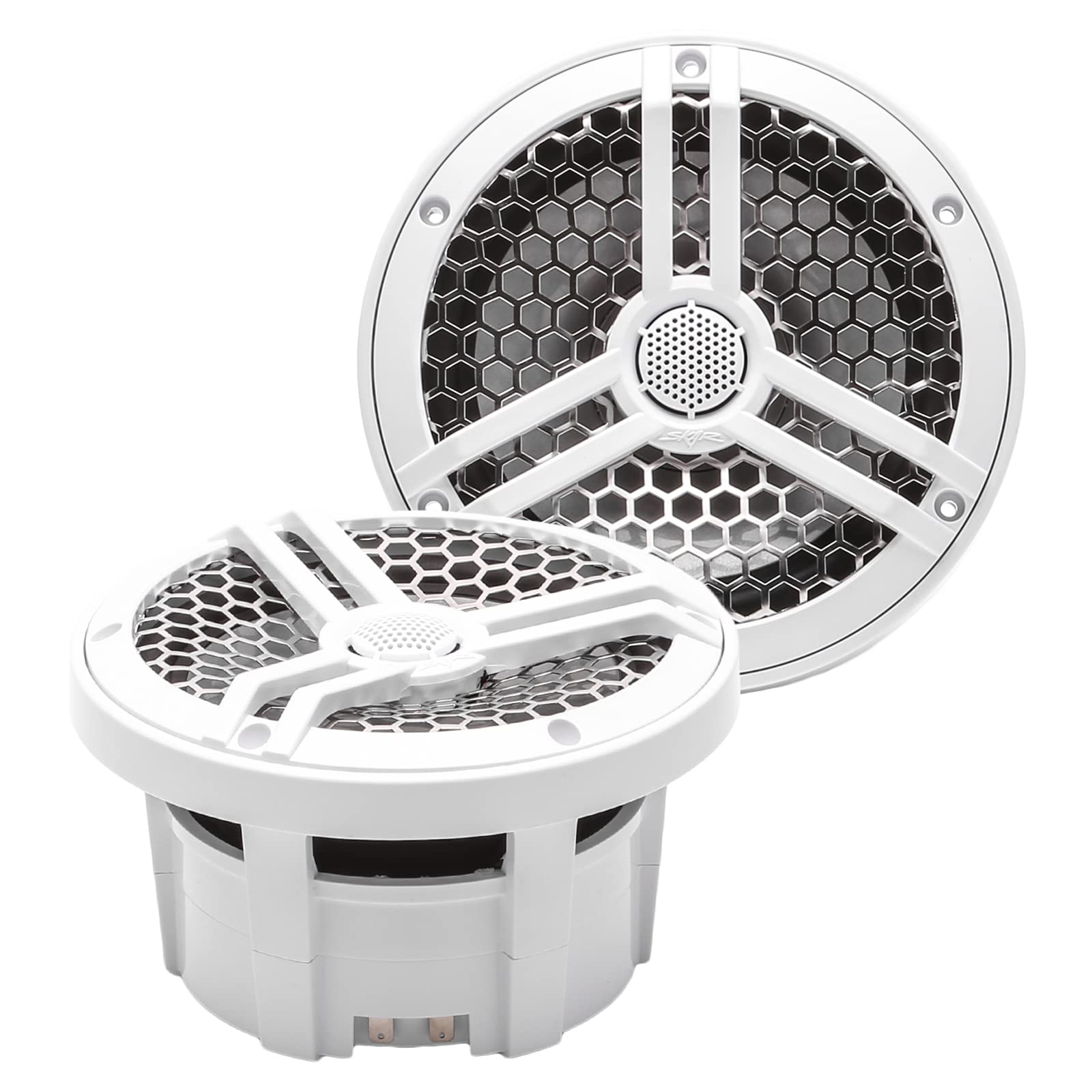 Skar Audio SK65MB-TWR 6.5" 2-Way Marine Full Range 320 Watt Coaxial Tower Speakers, Pair (Black)