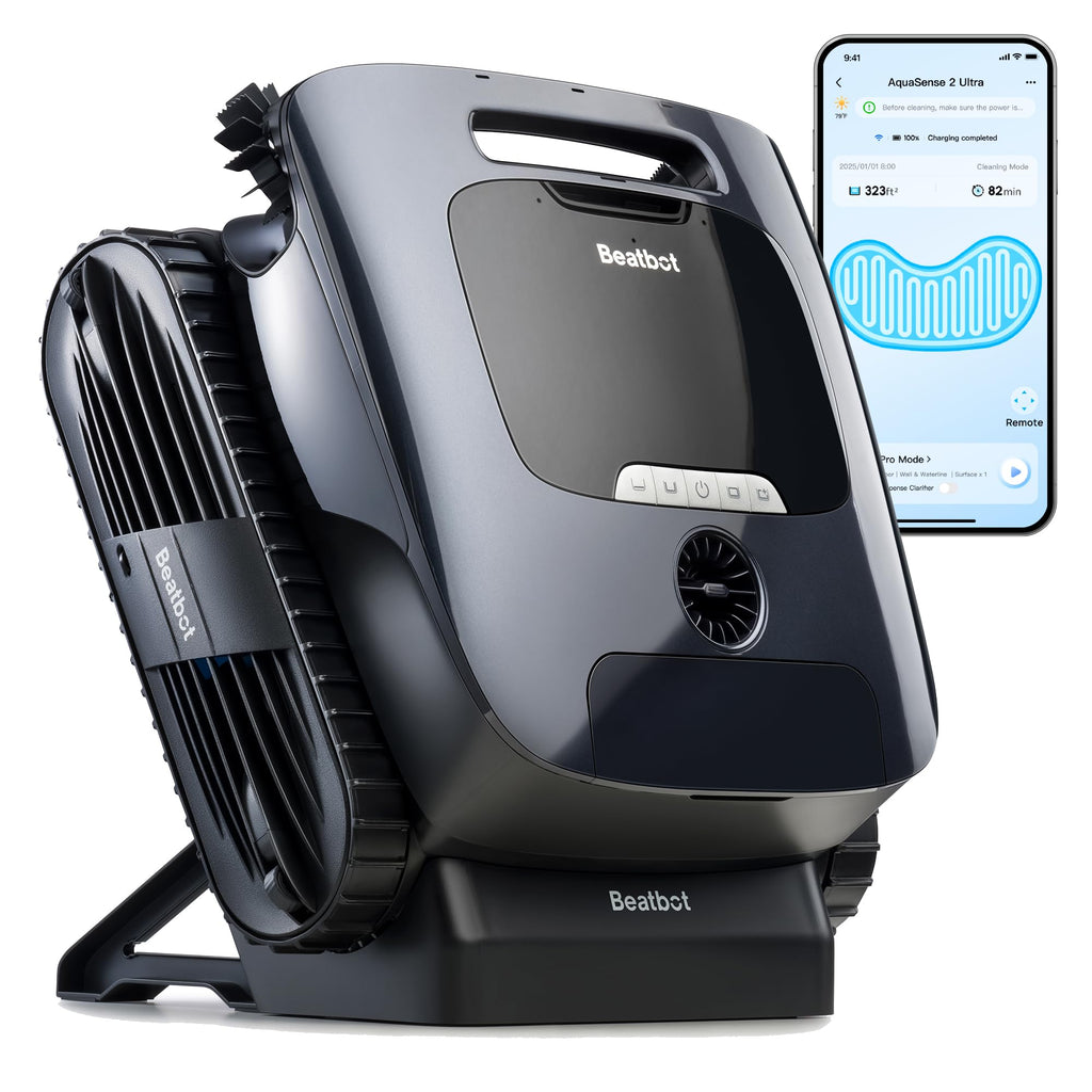 Beatbot AquaSense 2 Ultra Pool Vacuum Robot, Pool Mapping with AI Camera, AI Cruise Debris Detection, Multi-Level Platform Cleaning, 5-in-1 Cleaning, Superior Surface Cleaning – Midnight Blue