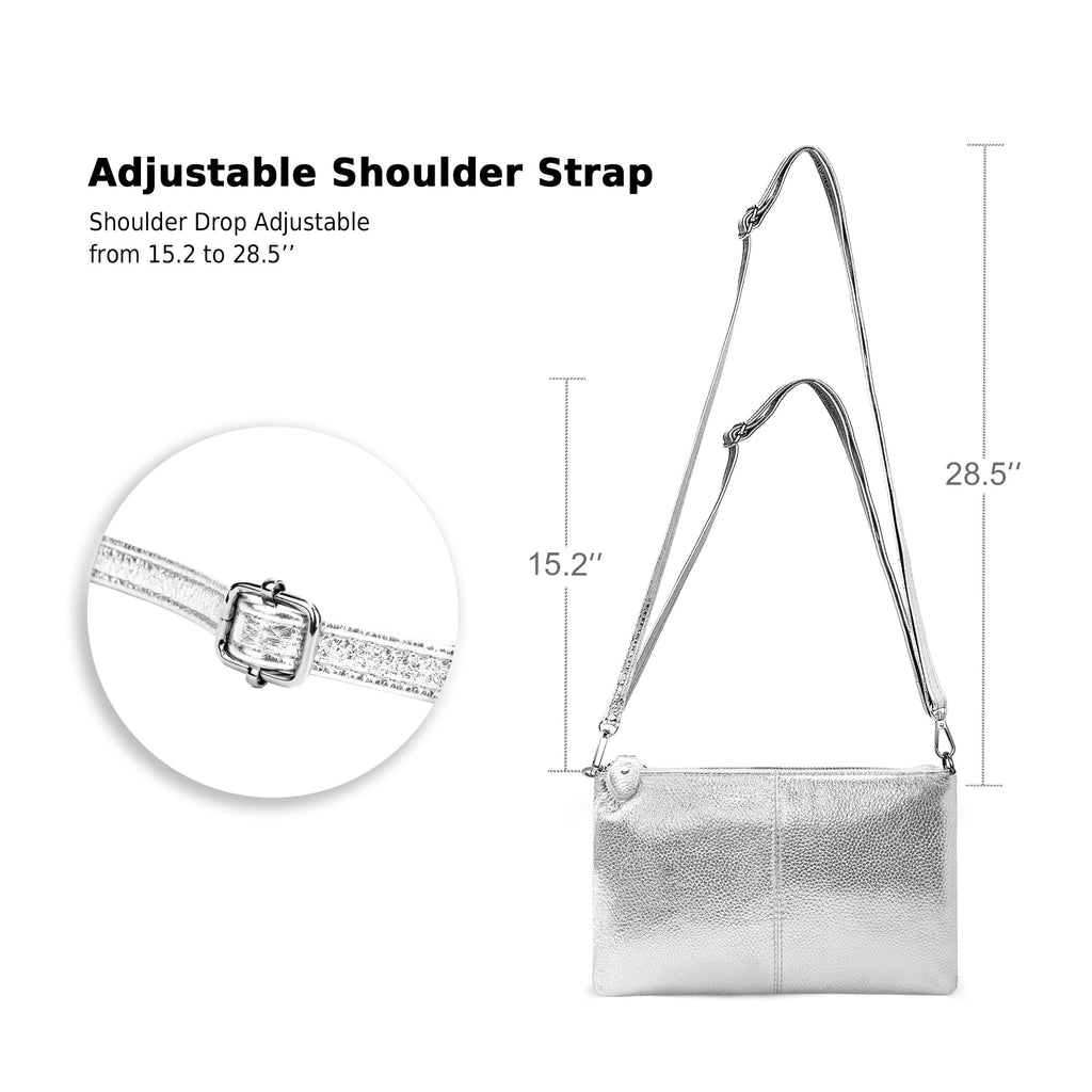 befen Genuine Leather Wristlet Clutch Wallet Purses Small Crossbody Bags for Women with RFID Blocking Card Slots