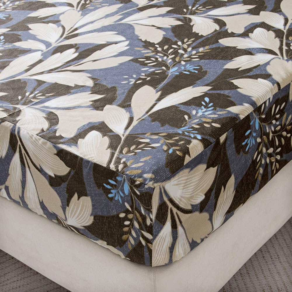 Bedding Fitted Sheet with Deep Pocket,3D Pattern Printed Fabric Bed Sheets (Black Butterfly,Twin)