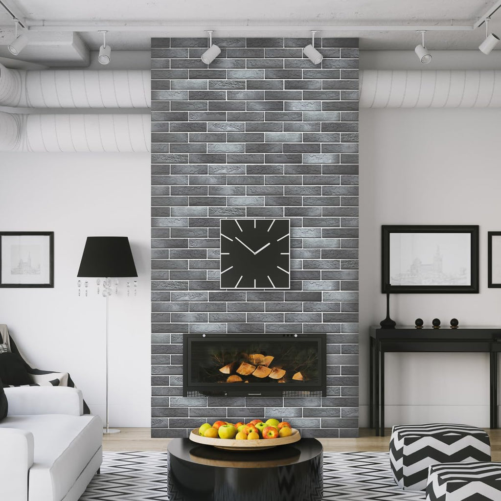 Old Town White Faux Brick Wall Tiles, 2 Pieces 3D Thin Brick Veneers