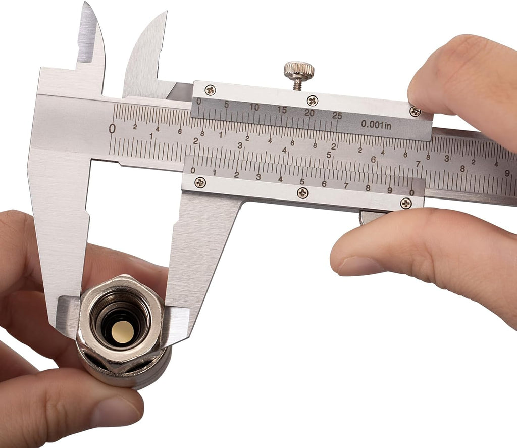Spurtar Vernier Caliper Measuring Tool 6", 0-6Inch/0-150mm Manual Non Digital Calipers, 0.001"/0.02mm High Precision Durable Micrometer