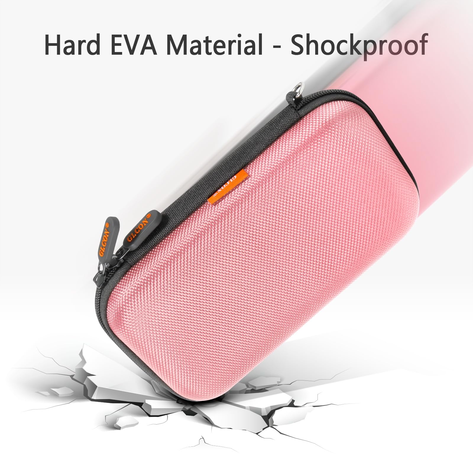 External Hard Drive Case - GLCON Shockproof EVA Carrying Case for WD My Passport Element Seagate Expansion Backup Toshiba 1TB 2TB 4TB - High Protection Portable Travel Electronic Power Bank Bag