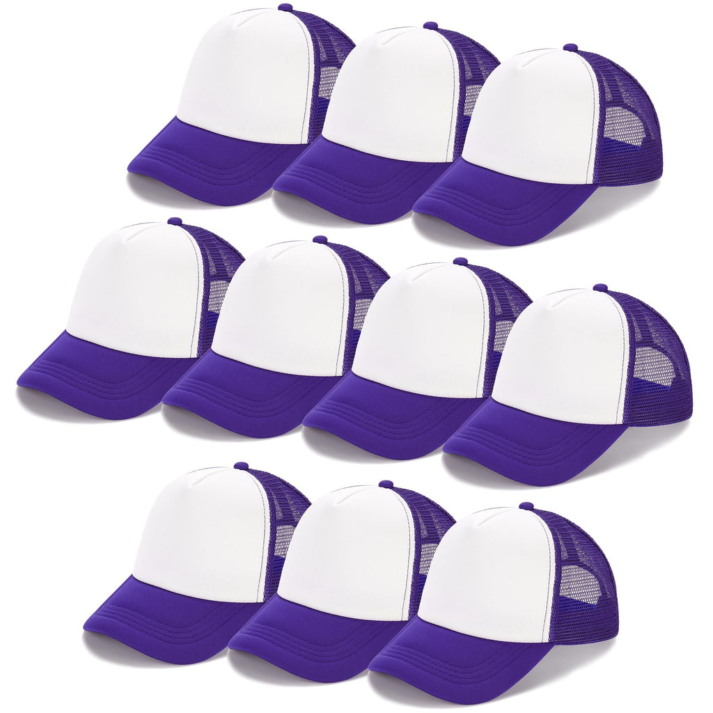 Ultrafun 10 Pack Trucker Hat Mesh Sublimation Blank Hats Adjustable Baseball Caps Hats for Men Women