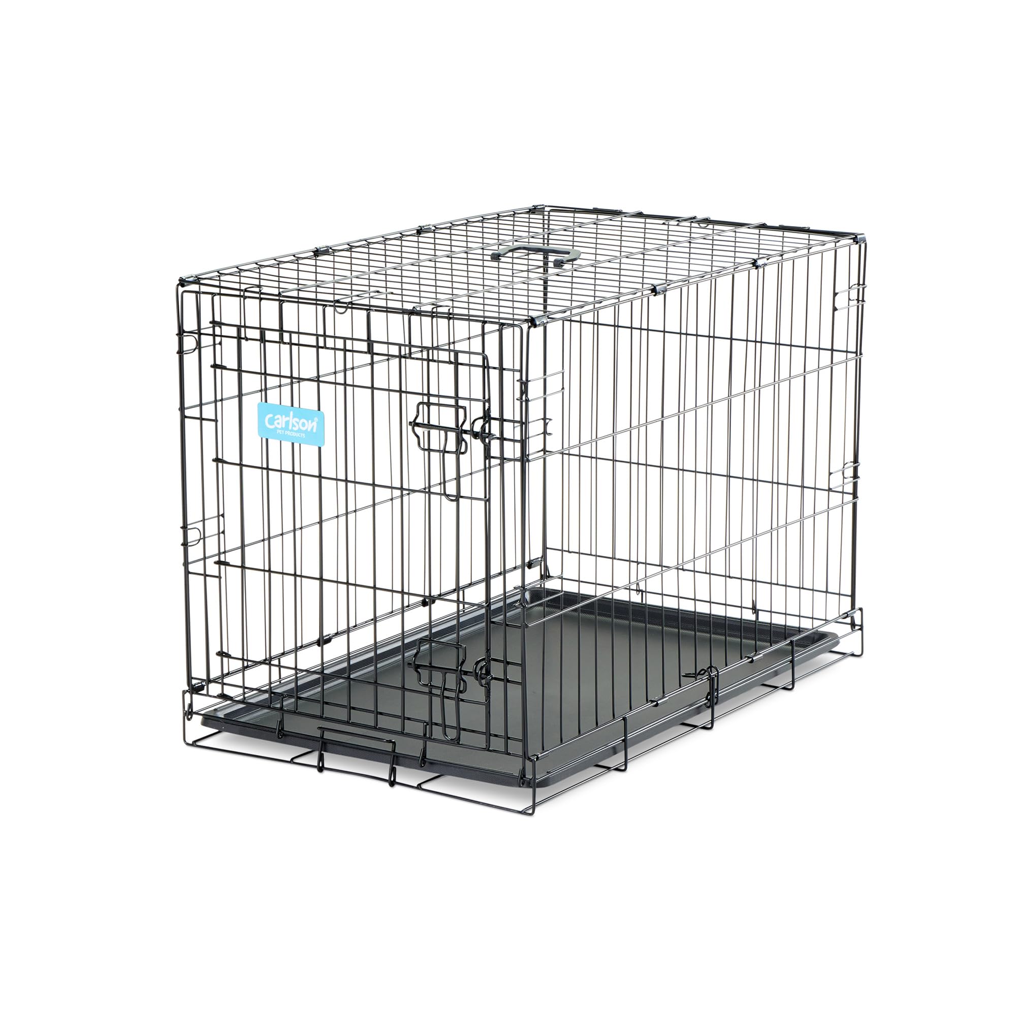 Carlson Secure and Compact Double Door Metal Dog Crate, Medium with Divider Panel