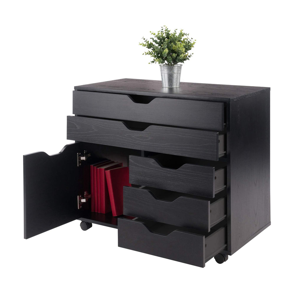 Winsome Halifax Mobile Storage Cabinet with Doors & Drawers, Stylish & Functional Home Storage Cabinet for Filing, Kitchen Organization, Moveable Furniture for Office, Dorms, Apartments