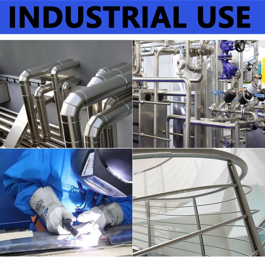 1" OD 304 Stainless Steel Tube, Thickened Pipe Wall & Weldable Tubing, Round Metal Pipe Industrial Straight Tube 10 inch Length (2 Pcs)